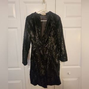 House of CB London black velvet trench